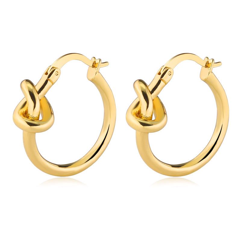 Boucles d'oreilles rondes géométriques tendance en acier inoxydable de haute qualité pour femmes