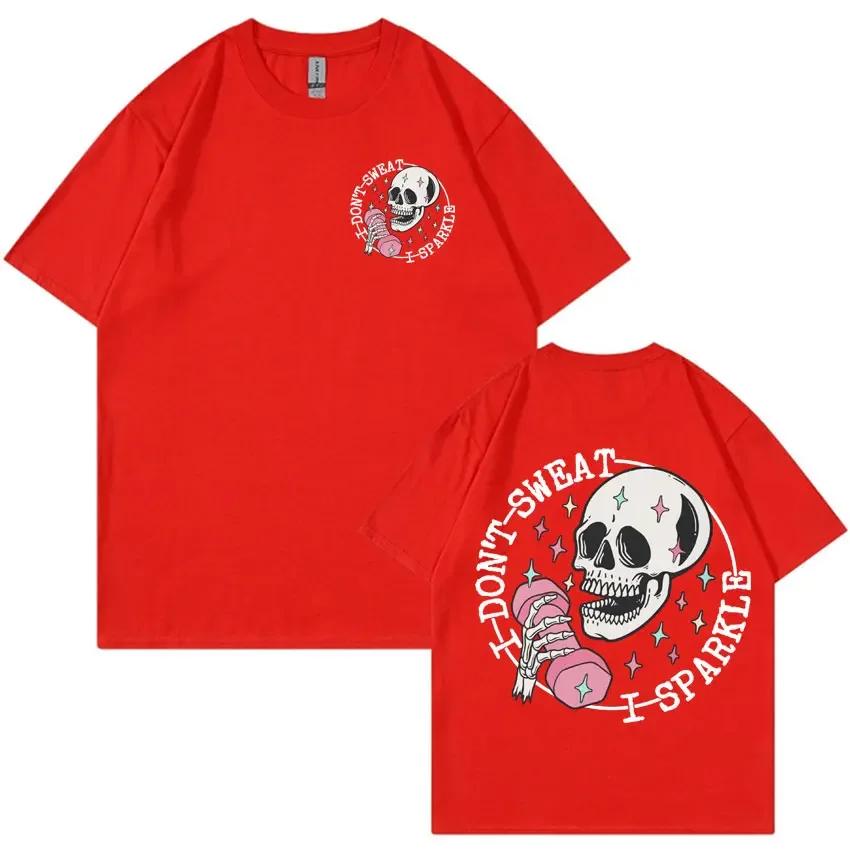 Vtipné svalnaté kostlivé mamičky Telocvičňa Tričká Muži Ženy Móda 90. roky Retro Gotické Tričko Letné Bavlnené Krátkorukávové Tričko Streetwear