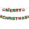 Paper Christmas Flag Cartoon Print Christmas Bunting Banners  Outdoor Indoor