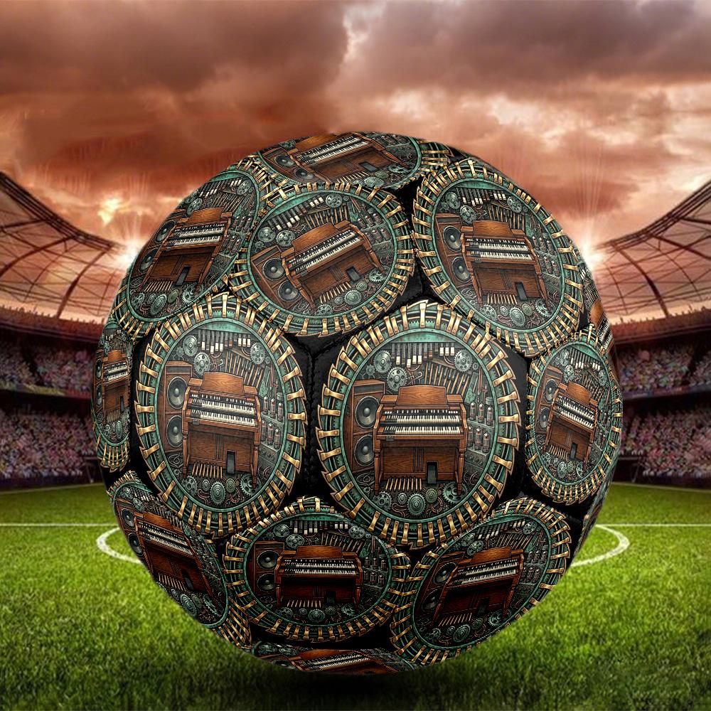 Steampunk Organ Gear Art Round Football Size 5 Adult Ball Suitable for Training Matches and Outdoor Team.