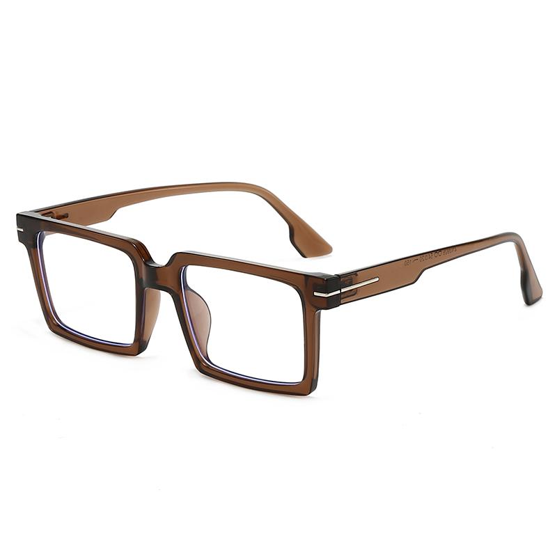 2pcs Stylish Square Anti-Blue Lightweight Computer Eyewear Minimalist Optical Eye Eyeglasses with Metal Frames Luxury Eyewear Unisex