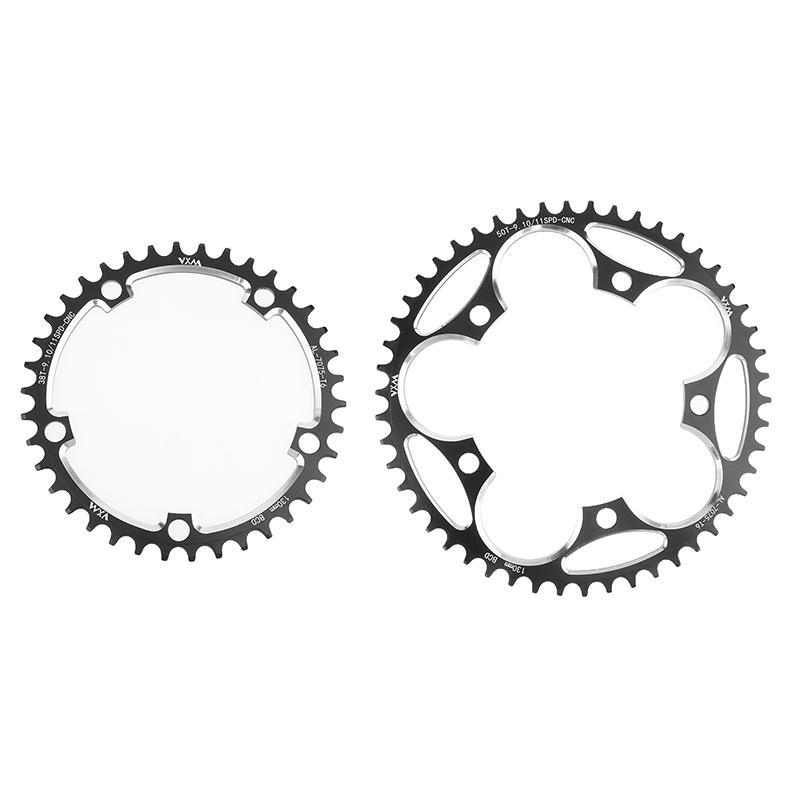130 BCD Dviračio priekinė žvaigždė Siaura plati Žvaigždės 38-60T Al7075 Dantratis Road Bike Dėtuvė teigiama ir neigiama plokštė
