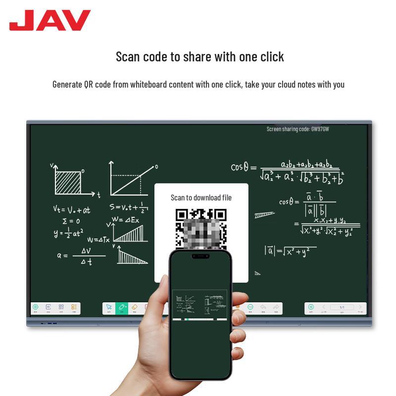 JAV 55-inch AI Interactive Flat Panel Display (CN version)
