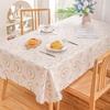 Pastoral Geometric Printed Tablecloth Pvc Waterproof Oil-Proof Rectangular Table Mat Soft Wear-Resistant Dining Table Decoration