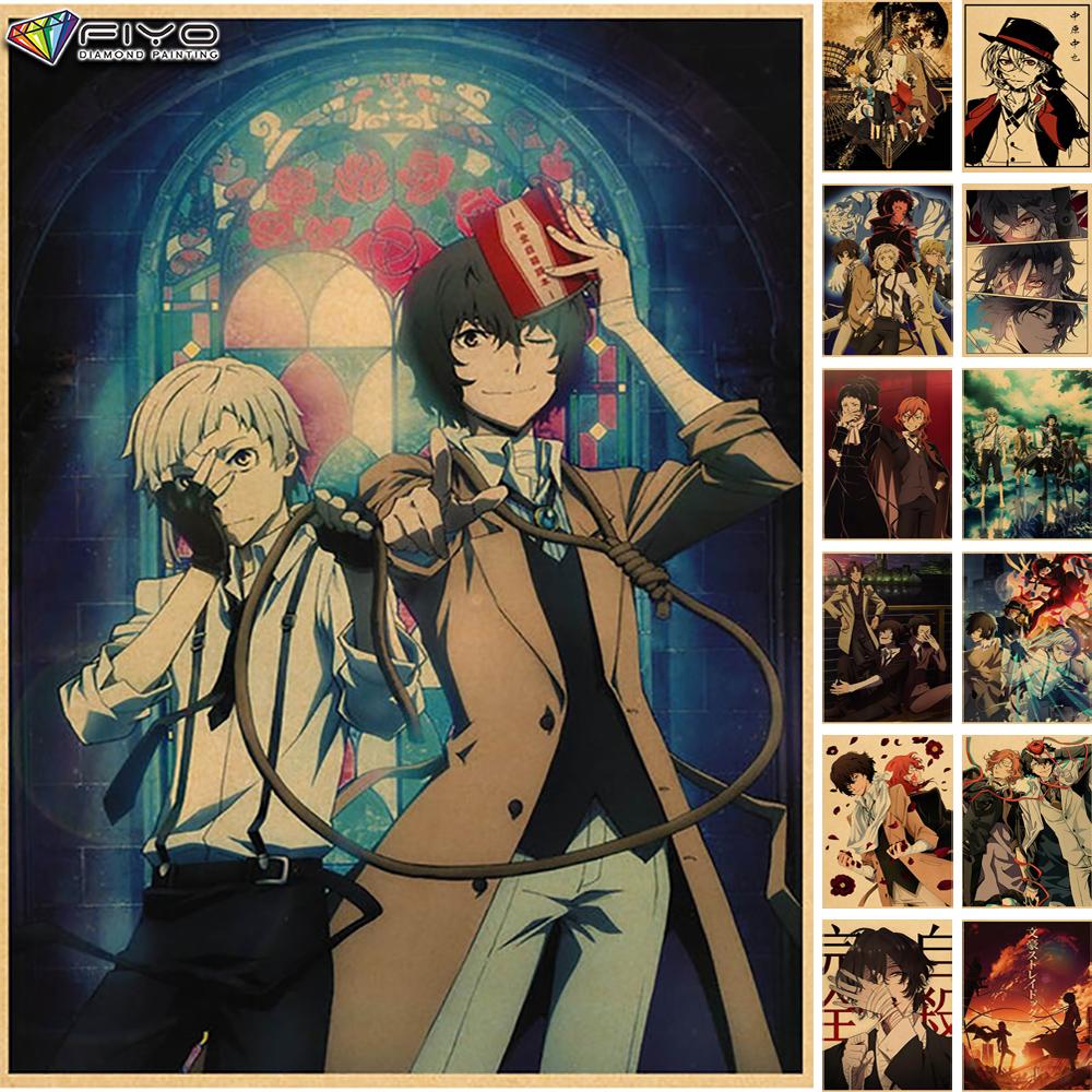 DIY 5D Diamond Painting Anime Bungou Stray Dogs Cross Stitch Kit Full Drill Embroidery Mosaic Art Picture of Rhinestones Gift
