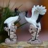 Kawaii Fairy Crane Figurine Cartoon Crane Resin Ornament Tourist Souvenirs Crane Doll Toy  Desk