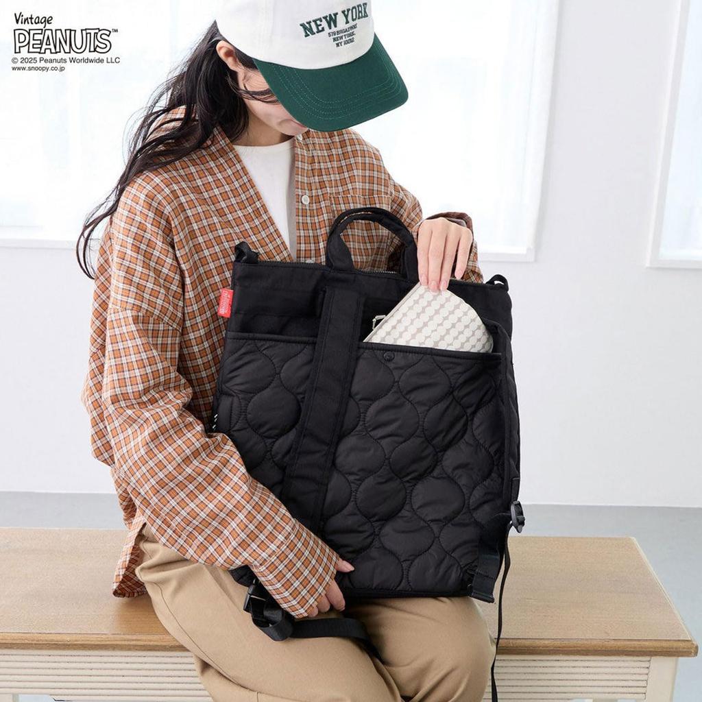 Snoopy Helmet Bag Style Backpack Peanuts [Rootote] [Backpack] IP.Theoroo.Puff.Peanuts-0R [KHAKI]