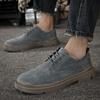 FashionMen Casual Shoes Lace Up Oxfords Cow Suede Leather Men Shoes Outdoor Work Designer Mens Flats Office Work Shoes Men Sneakers