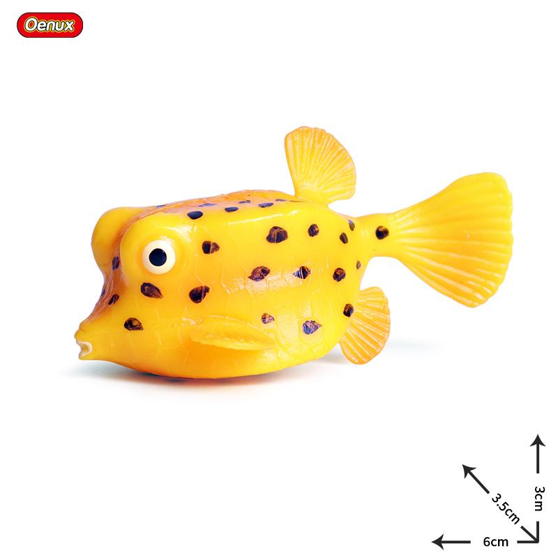 Oenux Zvířata mořského života Model Akční figurky Mořské ryby Plachetník Okoun Grouper Losos Figurky do akvária PVC Vzdělávací dětská hračka