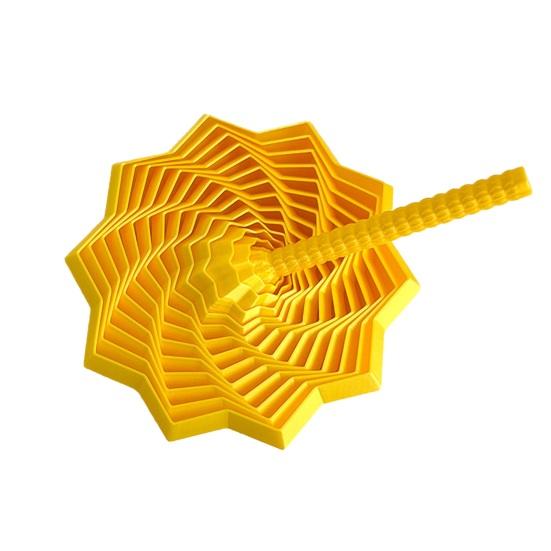 Expanded Sensory Fidget Star 3D Printed Spinning Tower Fidget Toy Flexible Spiral Star with Handle for Stress Relief Office Desk Accessory