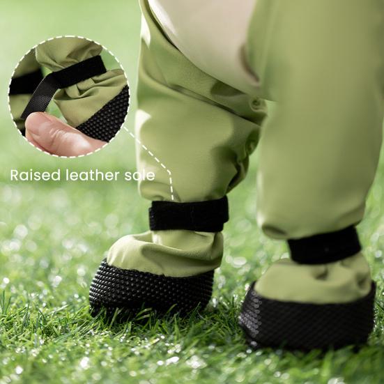 Pet Anti Dirt Pants Anti-Slip Waterproof Dog Rain Boots with Adjustable Suspender Outdoor Anti Dust Pants Snow Boots for Small And Medium Active Dogs