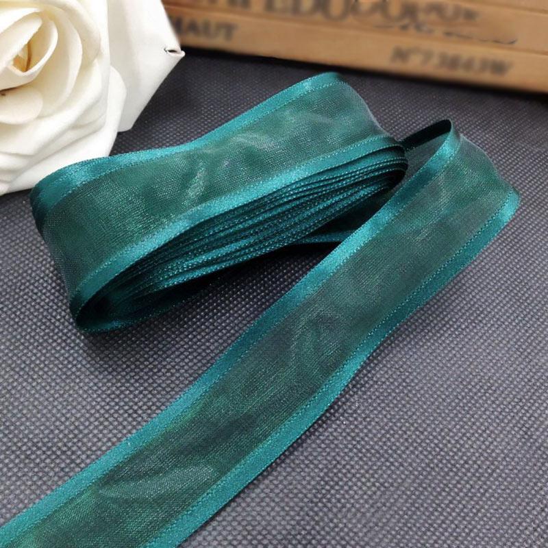 DIY handmade împachetare cadou funde de păr panglică decorare petrecere 1buc 25 mm pentru nuntă panglică din organza 5 m populară de înaltă calitate satin margine lucrată manual