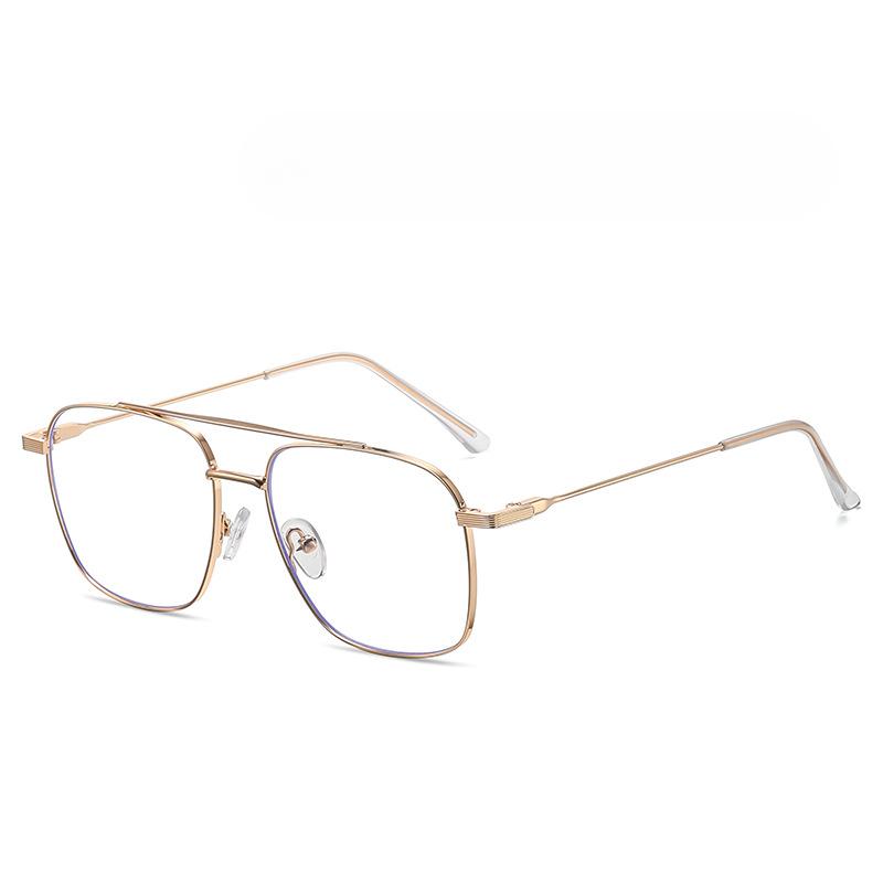 Myopia Frame Candy-colored Anti-blue Computer Mirror Metal Technology Glasses Frame for Men and Women with Flat Mirror.