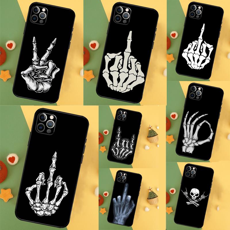 Skeleton Middle Finger Case For Samsung Galaxy M16 M36 M56 M21 M20 M23 M31 M11 M54 M14 M34 M13 M52 M32 M12 M15 M55