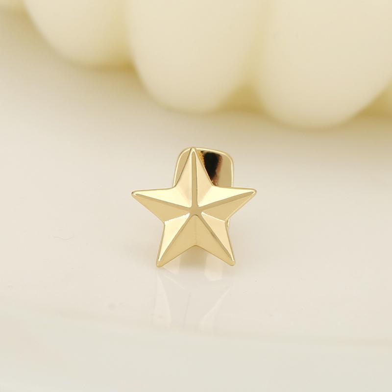 HOT! Pentagram Star Teeth Grillz Hip Hop Gold Silver Color Tooth Caps For Women Men Jewelry
