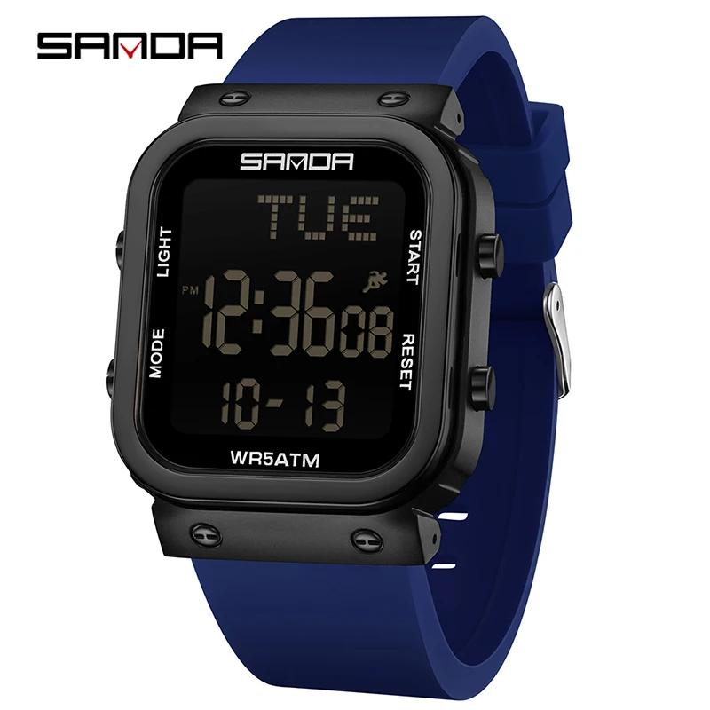 SANDA Outdoor Military Digital Watch New For Men Fashion Men Watch Sports Waterproof Men Watch Multifunctional Luminous Clock