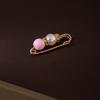 Adjustable Waist Reduction Brooch with Colorful Pearl Rhinestones