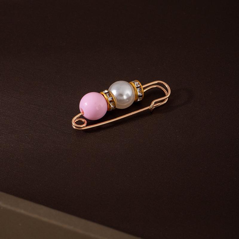 Adjustable Waist Reduction Brooch with Colorful Pearl Rhinestones