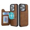 iPhone 15 Pro Max Magnetic Leather Flip Cover with MagSafe Card Slot