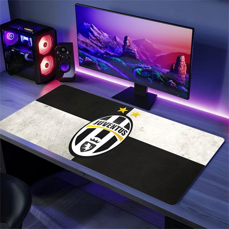 Juventus FC Mouse Pad, Large Gaming Desk Mat, Non-slip XXL Mousepad for Laptop & Tablet, Mini PC Playmat with Stitched Edges