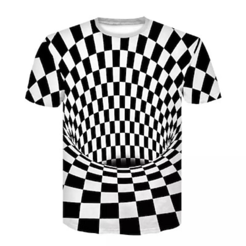T-shirt Graphique Géométrique 3D pour Homme T-shirt Manches Courtes T-shirt Col Rond Causal A B C Vêtements d'Été Vêtement Normal