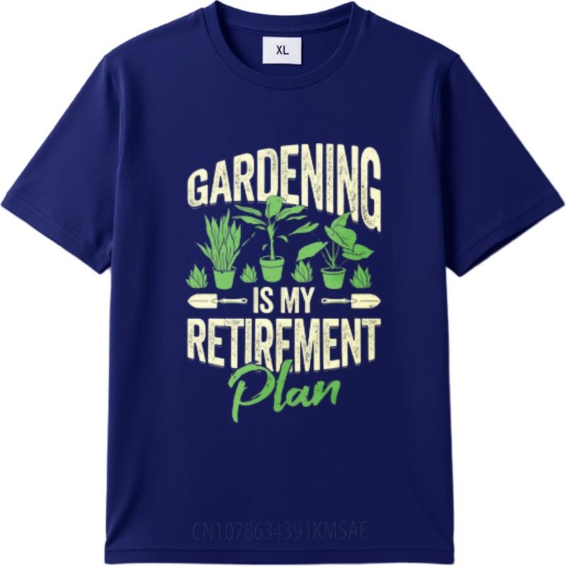 Man Teeshirt Travel Unisex Short Sleeve Tshirt Streetwear Gardening Is My Retireunisext Plan Basic Unisex Top Tees Classic Tshirt