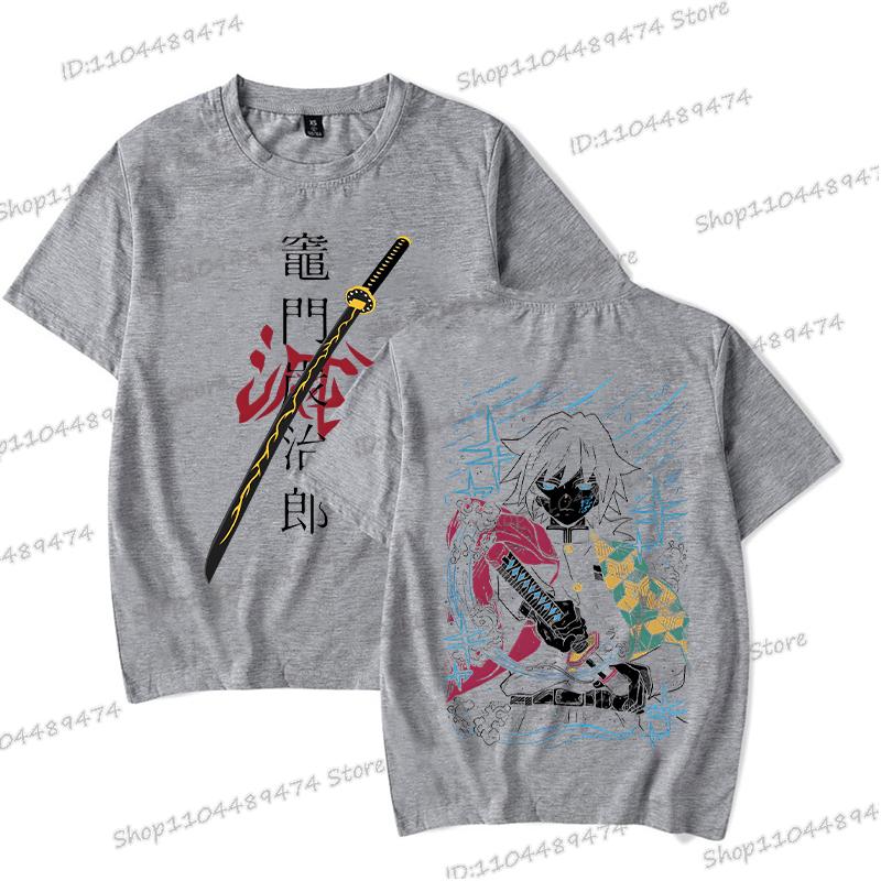 Men Women Anime Kimetsu No Yaiba Streetwear Tanjiro Kamado Graphics Fan Gift T-shirts Short Sleeve Fashion Manga Unisex Tshirts