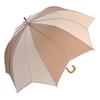 Große Blume, lang, schwer zu bekommen, Paspelierung, braun x [Chinoiserie Modern] Regenschirm, Damen, Motiv, Regenschirm, tief, nass, (Heller Mokka)