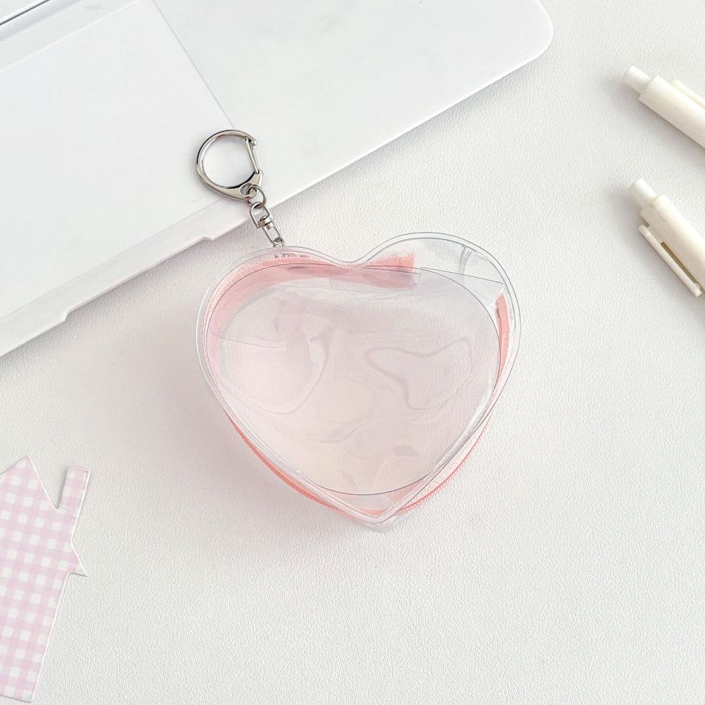 PVC Material Doll Protector Case Love Heart Doll Display Bag Doll Storage Bags Decorative Pouch