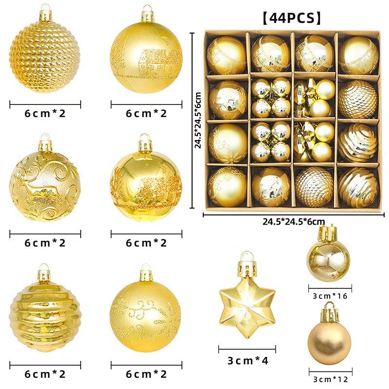 Christmas tree pendant, Christmas ball set, painted ball pendant, electroplated Christmas ball decoration, mixed Christmas gift box
