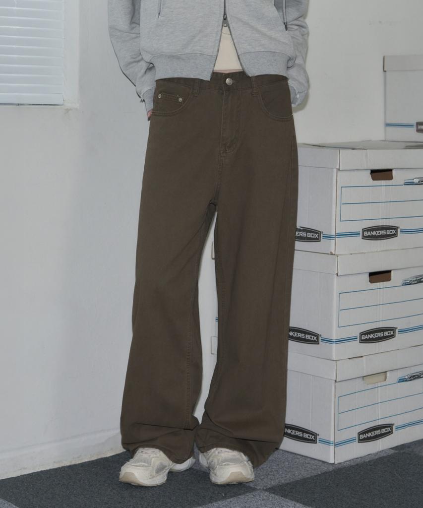 Ledeoli Washed Cotton Pants [Sand Grey]