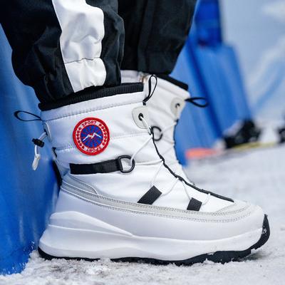 Fashion Same Style Snow Boots For Men And Women Plus Velvet Warm Women Boots Northeast Travel Cold Shoes Non-Slip Waterproof Men Shoes