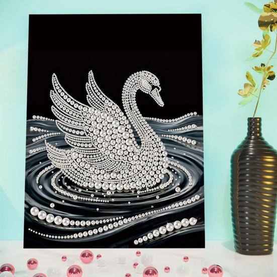 DIY Pearl Painting Kit 3D Plastic Pearl Art Craft Set Flower Fish Designs Beginners Pearl Bead Art Project for Adults Home Decor Festive Gift