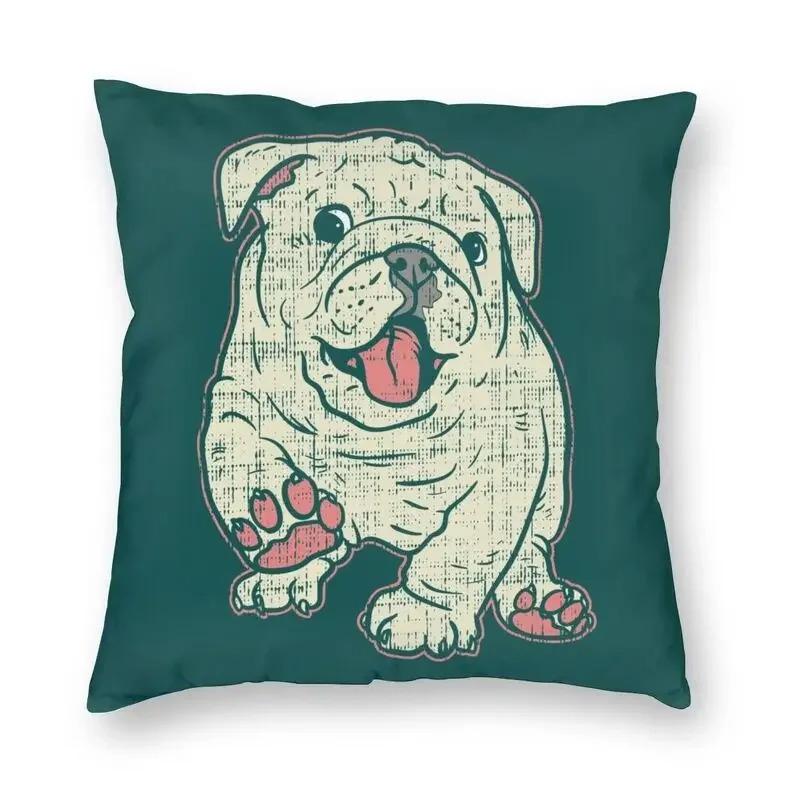 Pet Dog Funny Puppy Floor Pillowcase Living Room Home Decor Nordic English Bulldog Cushion Cover
