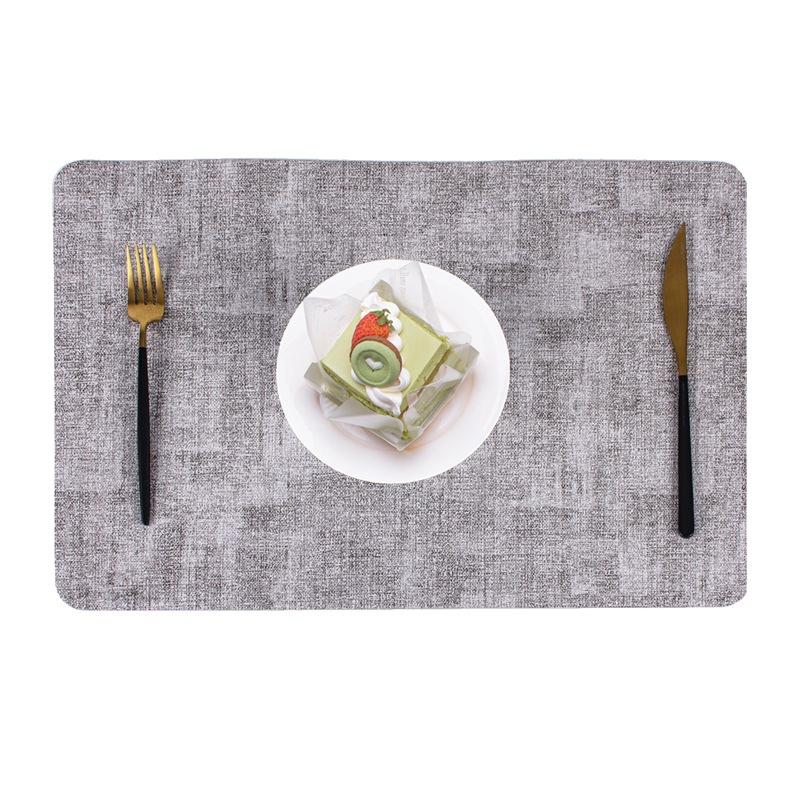 Popular Cloth Pattern Grid Oil Edge Placemat, Dining Table Insulation Mat, High-grade Square Water Drop-shaped Anti-scalding Table Mat