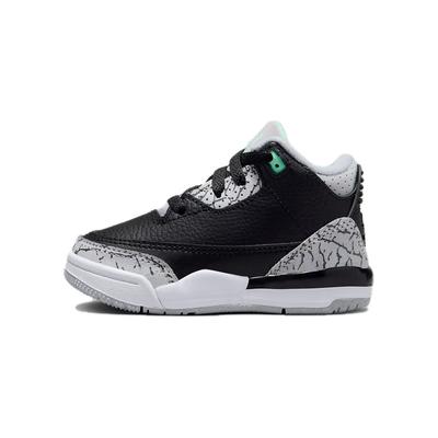 Air 3 Retro TD Green Glow Baby Sneakers Black Wolf-Grey White DM0968-031