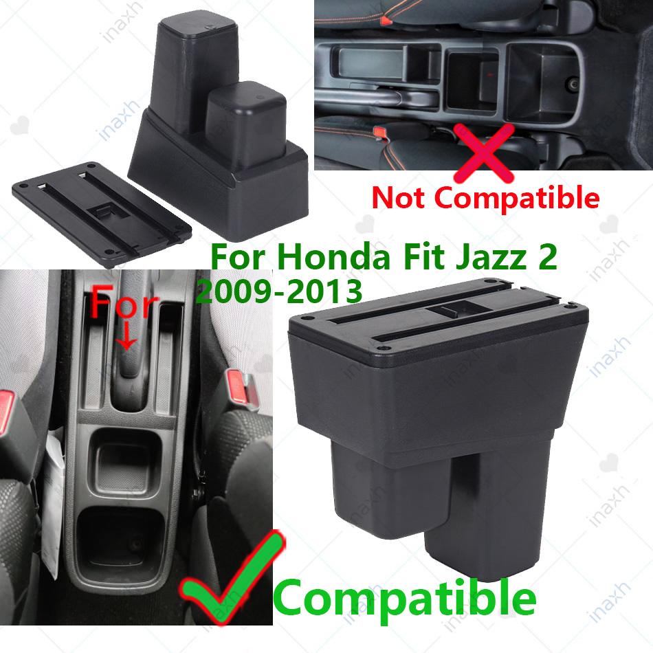 Per Honda Jazz Scatola bracciolo Per Honda Fit Jazz 2 Bracciolo auto 2008-2013 2009 2010 2011 2012 2013 Scatola portaoggetti braccio accessori auto
