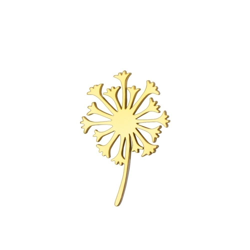 Gold Color Blowball Brooch Luxury Suit Badge Pin Fashion Jewelry Flower Lapel Pin Daily