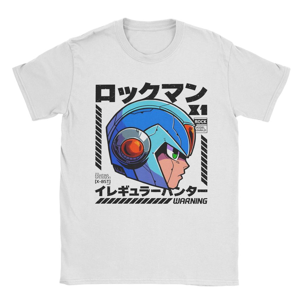 Megaman X to Mega T Shirt Men's Cotton Tops Streetwear O-neck Short Sleeve