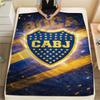 1PC Club Atlético Boca Juniors Patterned Flannel Blanket Suitable For All Seasons for Home Decor Warmth and Comfort Gifts Holiday Present