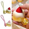 Keychain Pendant 3D Printing Strawberry Cake Design Decompression Clicker Toy with Lanyard Lightweight Mini Stress Relief Bag Pendant