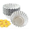 10Pcs Reusable Stainless Steel Egg Tart Mold Baking Accessories Cookie Pudding Mould Mooncake Mold Pastry Bakeware Tools
