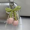 1Pcs Bag Charm Pendant With Ribbon Pearl Tulip Keychain Jewelry For Women Key Chains Diy Decoration Keychain Gifts 2026