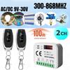 Universeller RX Mehrfrequenz 300-868MHz Empfänger 2-Kanal 12V 24V Relaismodul Garagentor Fernbedienung 433MHz 868MHz Sender