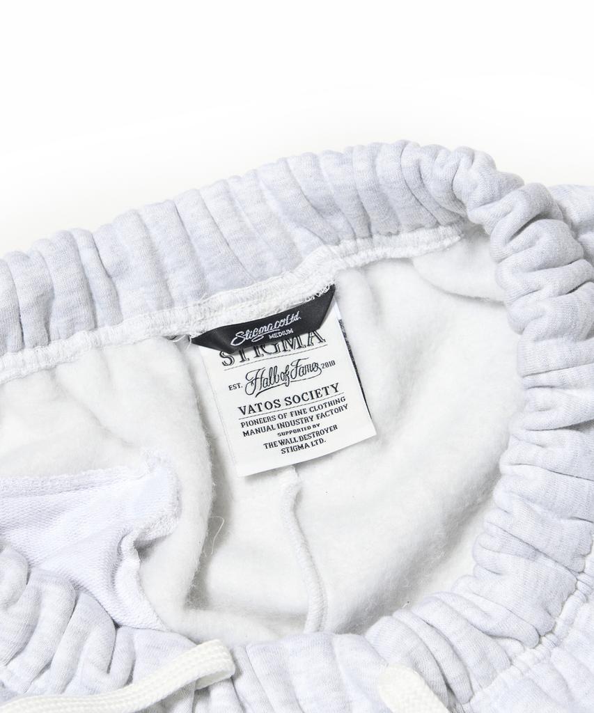STIGMA Zipper Wide Jogger Pants White Melange