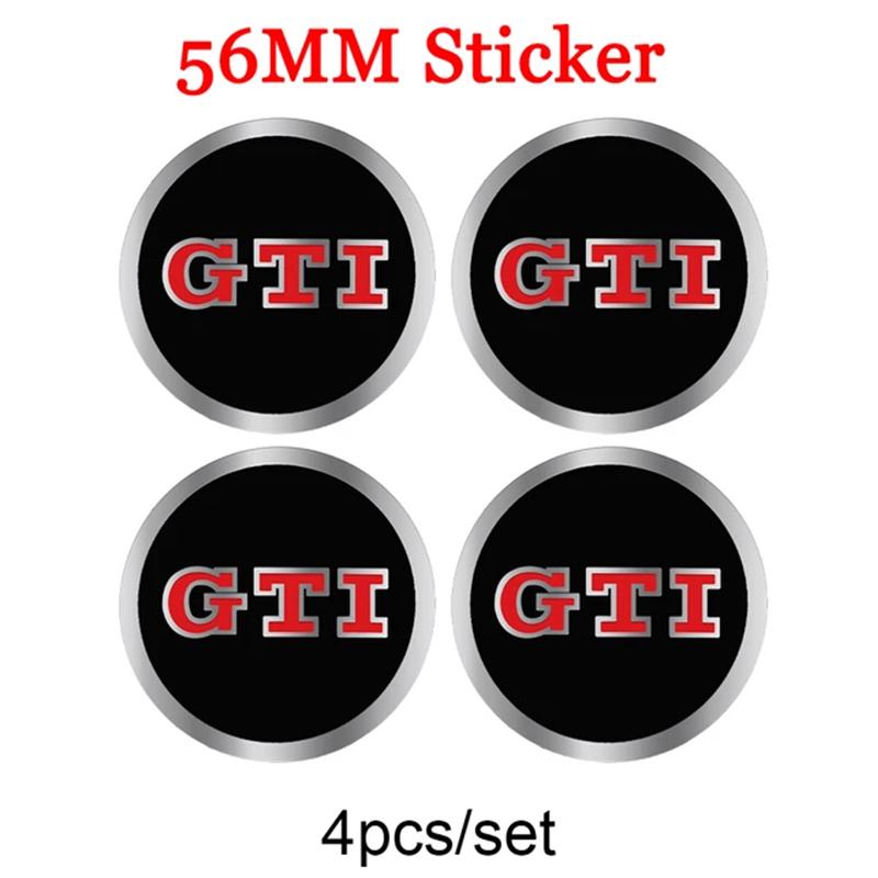 For VW 4pcs 56mm Car Wheel Center Cover Stickers Hub Cap Sticker For VW Golf Polo Tiguan Touran Jetta Passat CC T5 GTI Scirocco Magotan ES1