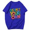 Men T Shirt Customize Your Own Design Pops Y2K Graphic Short Sleeve Unisex Tops T Shirts