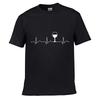 Wine Not Why Heartbeat Wine Glass Graphic Loose Vintage Distressed Washed Casual Tee