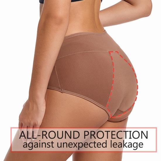 Absorbent Period Underwear for Women Heavy Flow Menstrual Postpartum Panties Ladies Leakproof Washable Briefs