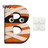 Halloween Desk Ornaments Wooden BOO Decoration for Tiered Trays, Creative Vintage Style Decor Solid Wood Tabletop Centerpieces Party Boo Sign